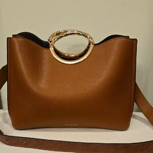 ​Luella Grey London Molten Handle Satchel - Tan/Cognac